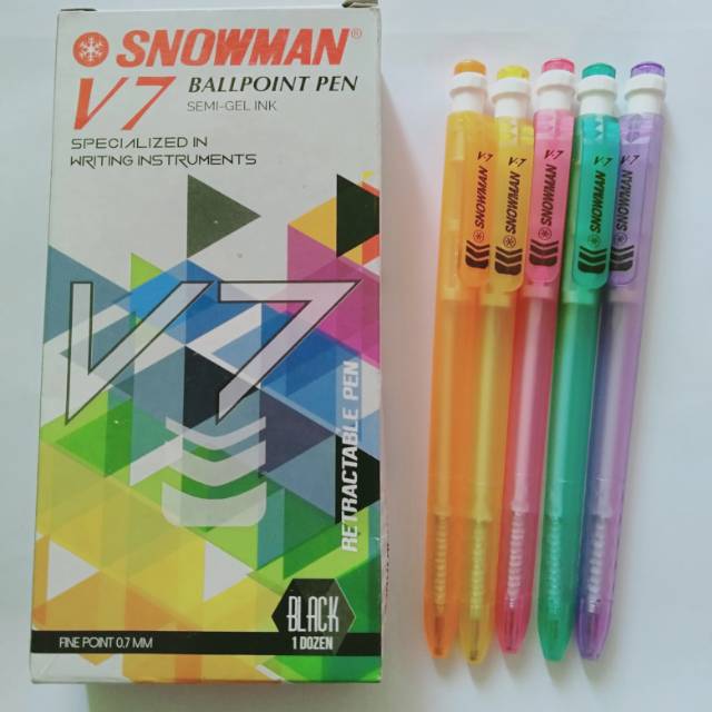 

Pulpen Bulpen Ballpoint Pen Snowman V7