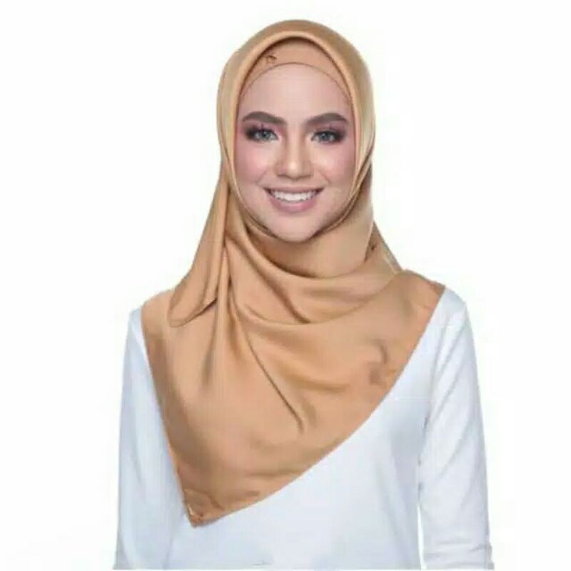HIJAB SEGI EMPAT SATIN POLOS MOTIF MURAH SAUDIA RAWIS SQUARE FASHION WANITA DEWASA BERGO CERUT SYARI