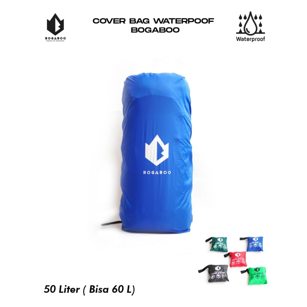 Bisa COD Cover Bag Bogaboo - Cover Bag 50L - Pelindung Tas - coverbag waterproof