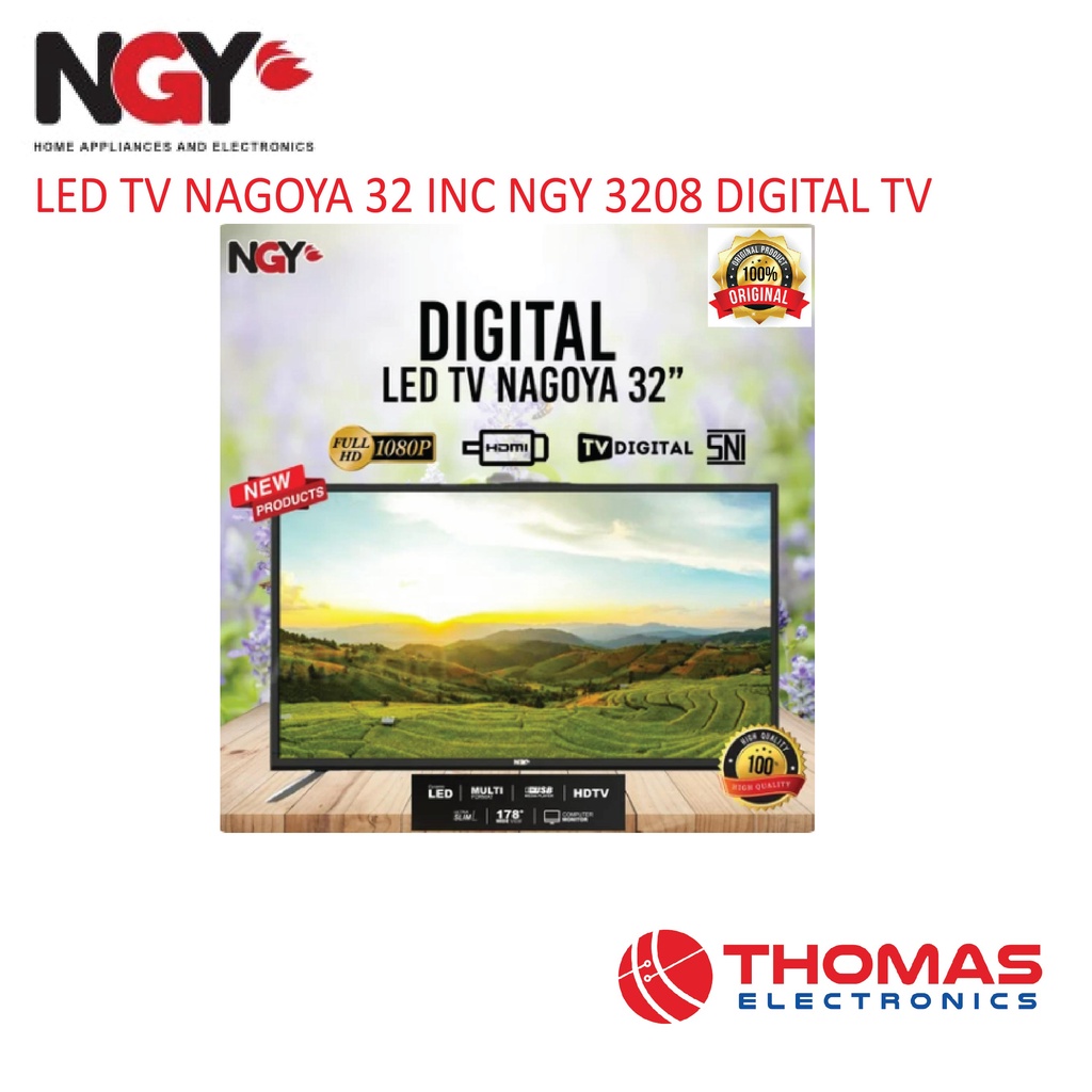 LED TV NAGOYA 32 INC NGY 3208 DIGITAL TV GARANSI RESMI