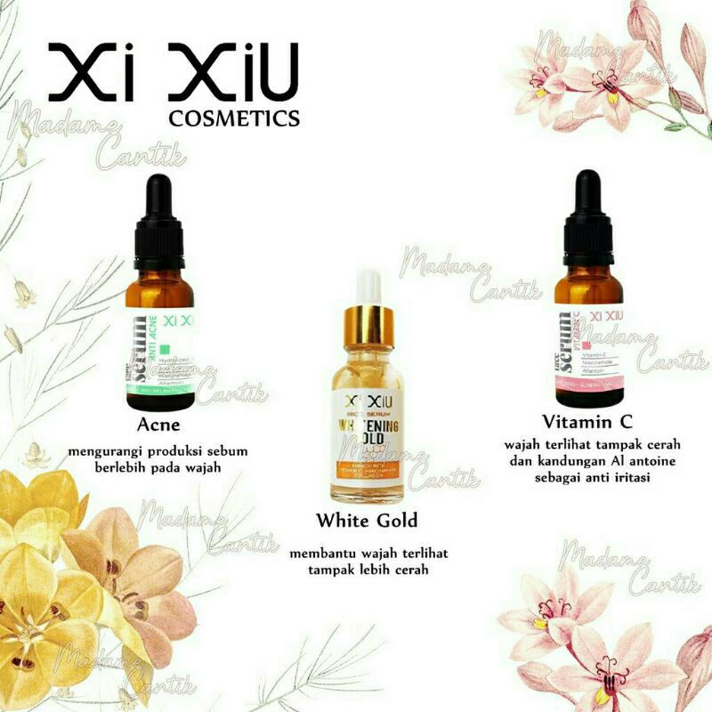 XI XIU Face Serum Vitamin C | Anti Acne | Whitening Gold 20 ml Vit C | Anti Jerawat Xixiu