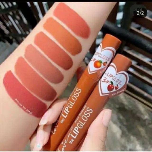 (CYBER) COD TERMURAH DAN TERLARIS [Per satuan] Lipcream Kiss Beauty Love Me UNICON Nude