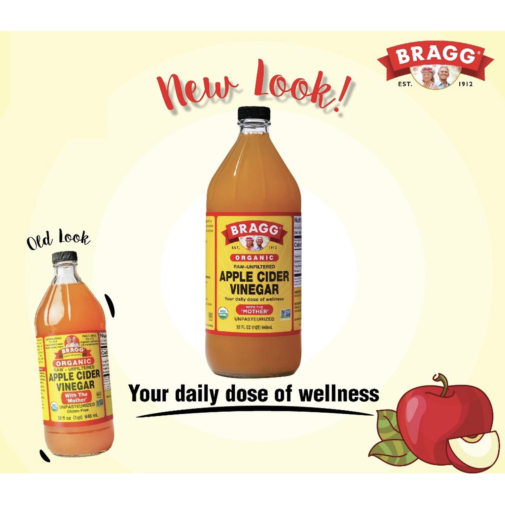 Bragg Apple Cider Vinegar 946ml Cuka Apel Organik