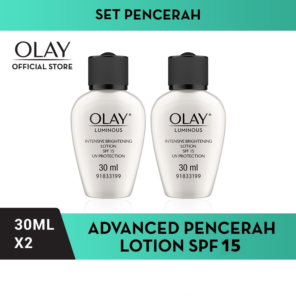 Olay Luminous White Radiance Intensive Brightening Lotion Cream Niacinamide Skincare 30ml Isi 2