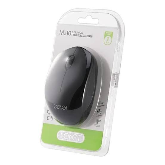 Robot M210 2.4G wireless optical black usb mouse garansi resmi