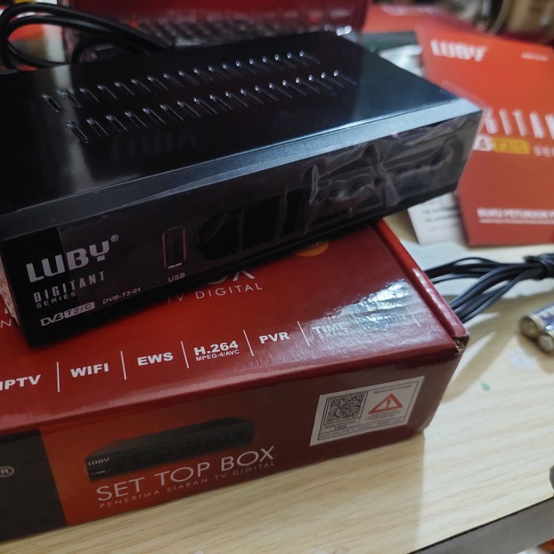 Set top box tv digital STB siaran tv digital Luby antena uhf lama untuk tv LED dan tv tabung jadi di