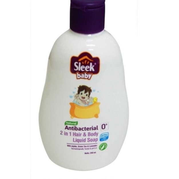 SLEEK BABY 2IN1 HAIR BODY LIQUID WASH 120ML BTL