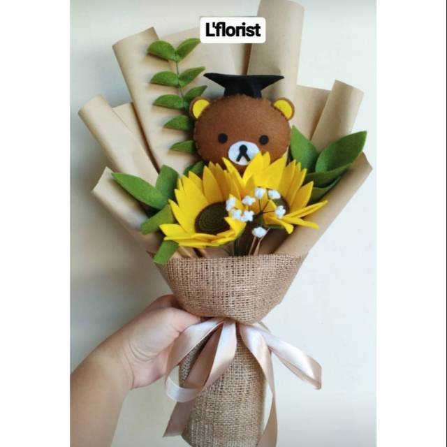 Buket bunga flanel / Handbouquet wisuda / bunga wisuda / buket bunga flanel