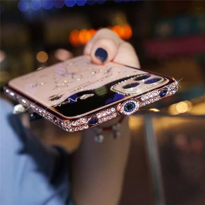 Case Bumper Metal Hias Glitter Berlian Imitasi Cover iPhone 13 12 11 Pro MAX X XS MAX XR 13 12 11