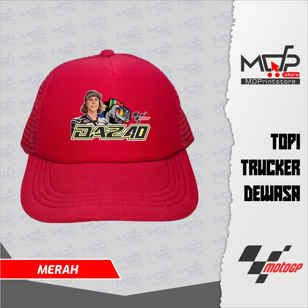TOPI DARRYN BINDER 40 MOTOGP MANDALIKA TOPI TRUCKER MDPRINTSTORE