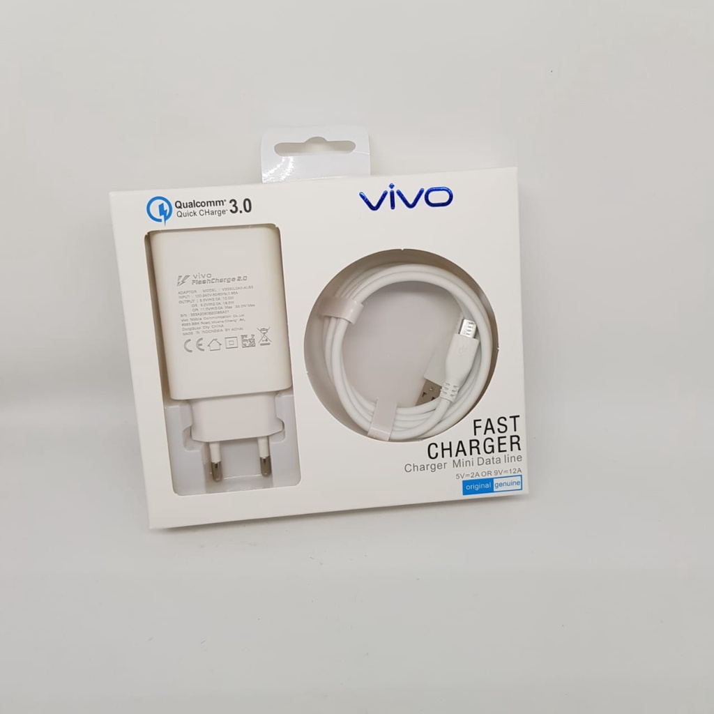 Charger Vivo Original 100% Support Fast Charging Qualcomm 3.0 (GARANSI 1bulan)