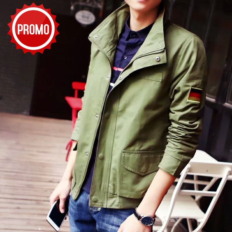 JAKET PRIA KOREAN STYLE / JAKET SEMI PARKA PRIA PREMIUM
