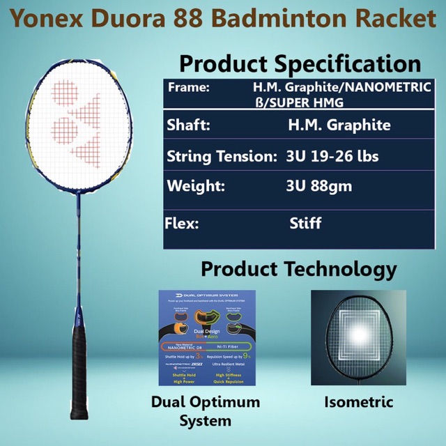 Raket Badminton Yonex Duora 88 (Original)