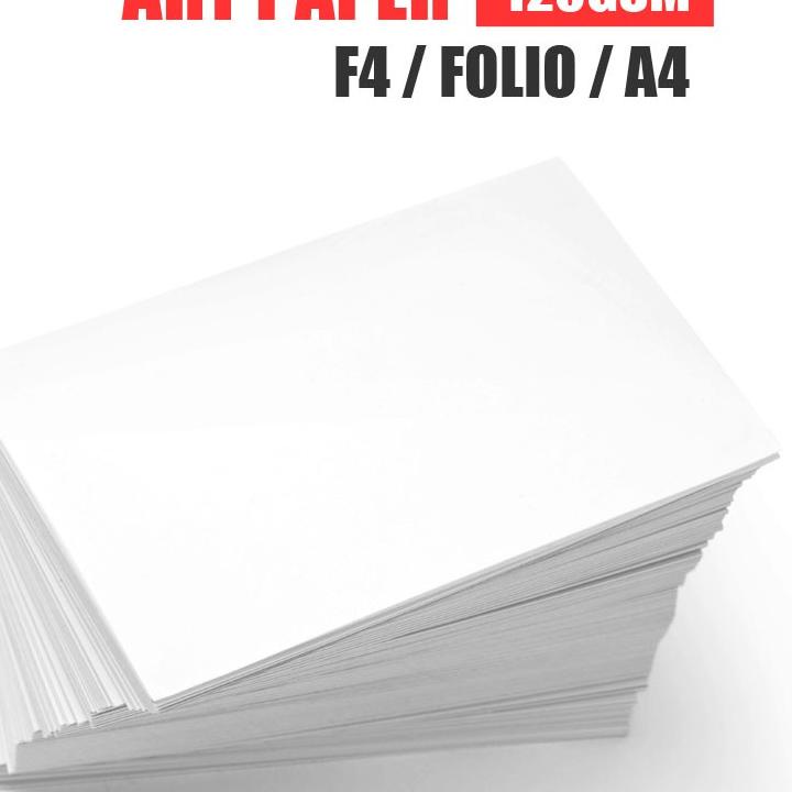 

[Baru] ➠ 50 Lembar Kertas Art Paper 120 Gram / GSM Artpaper F4 Folio A4 Brosur Kalender Flyer Poster