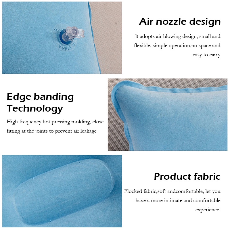 [Bisa COD] Bantal Angin Outdoor Bantal Angin Leher Mini Tiup untuk Travell Camping Tebal Travel Pillows