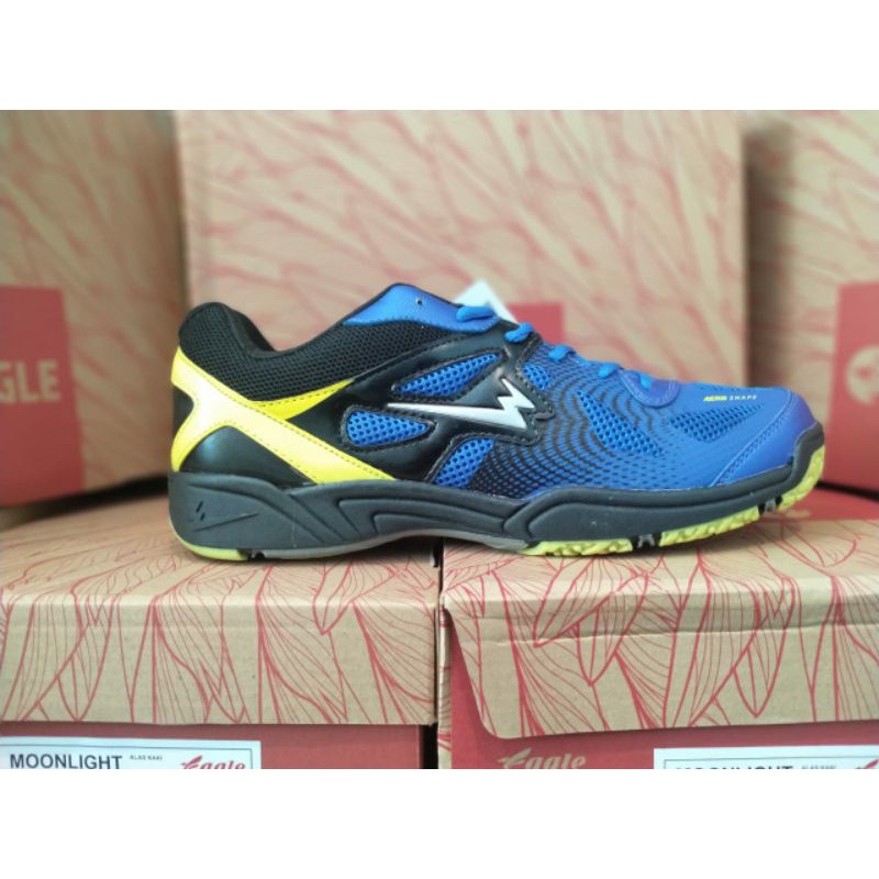Sepatu Badminton Eagle Moonlight Original Warna Biru/Hitam Murah ⭐⭐⭐⭐⭐