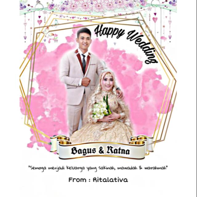Soft file desain foto wedding edit foto pernikahan