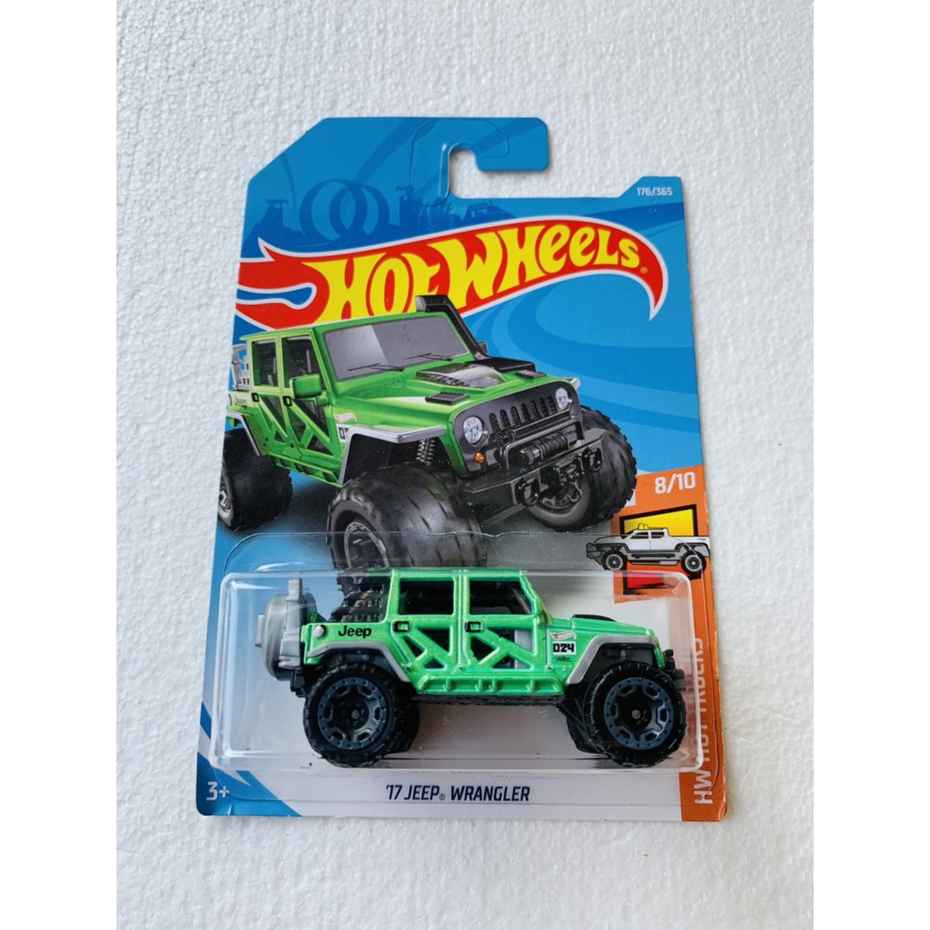HOTWHEELS HOT WHEELS JEEP WRANGLER HIJAU HW HOT TRUCKS HARTOP DIECAST MOBIL TRUK LANGKA MURAH TRACK