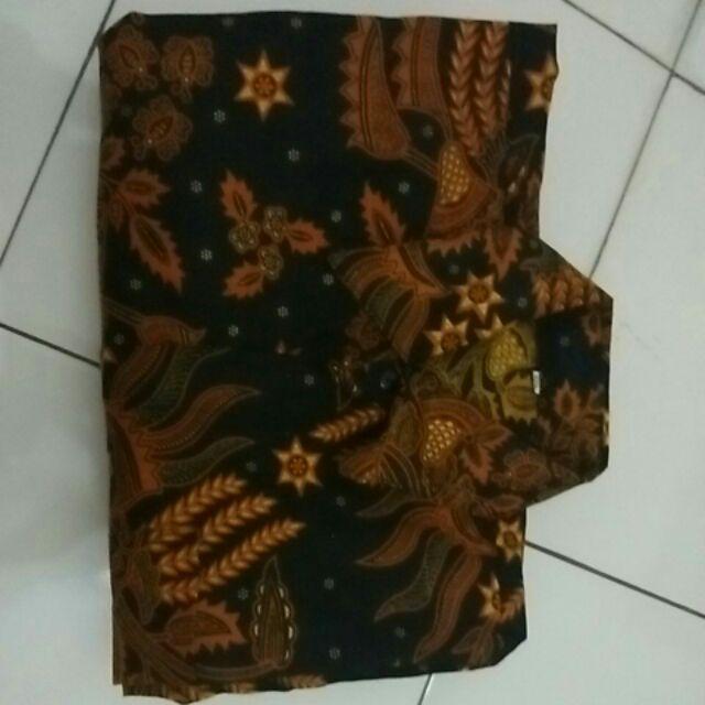 Kemeja Batik Pria Lengan Panjang Motif Wayang M L Xl Xxl