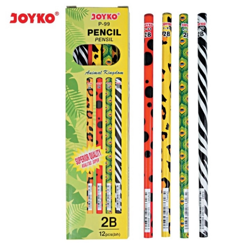 

Pencil / Pensil Joyko P-99 Animal / 2B / 1 Lusin 12 Pcs