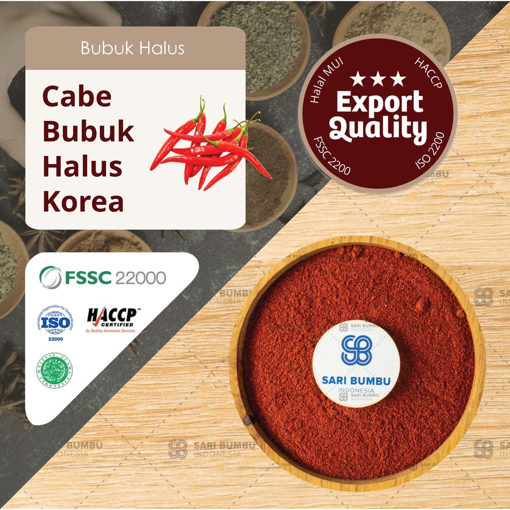 Cabe Bubuk Halus Korea / Gochugaru Powder / Cabe Bubuk Halus / Cabe Bubuk / Cabe / Bumbu / Rempah