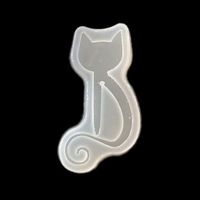 Glitter DIY Cat Shape Bookmark Mould Epoxy Resin Casting Silicone Molds Art Craft Tools