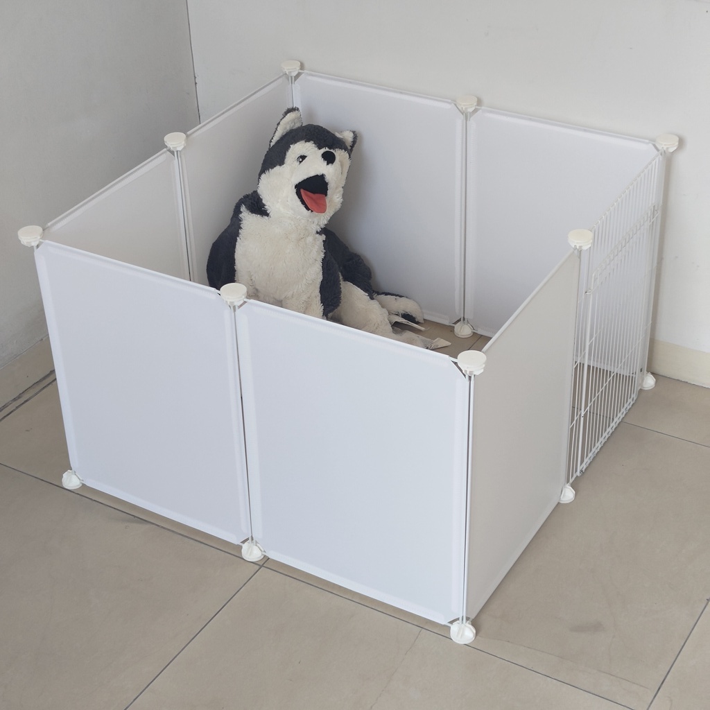 DIY Panel Pagar Kandang 35x35cm Anjing Kucing Kelinci Kura Lemari Rak Sepatu Tanaman - Pilih di VARIASI-Panel Putih 35x45cm