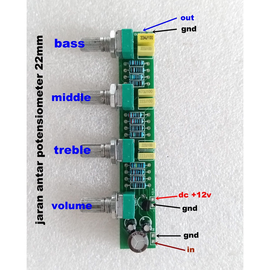 Modul Mono Tone Control 1 Transistor Plus Middle