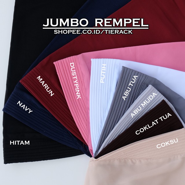 KHIMAR PET JUMBO REMPEL BAWAH (jilbab kerudung khimar wolfis)