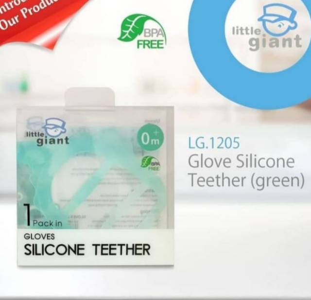 LITTLE GIANT Thumb Teether Glove Silicone Teether Gigitan Bayi Silikon