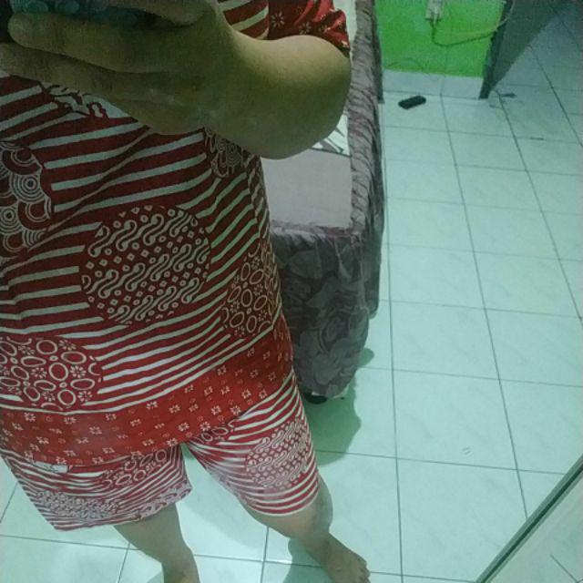 Setelan Batik Unggul Jaya Setelan Batik Celana Pendek Setelan Atasan Batik Babydol Piyama Pekalongan