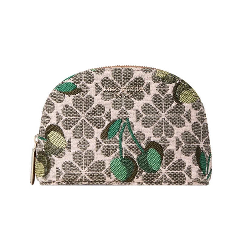 Kate Spade Cherry Spade Flower Jacquard Small Dome Cosmetic
