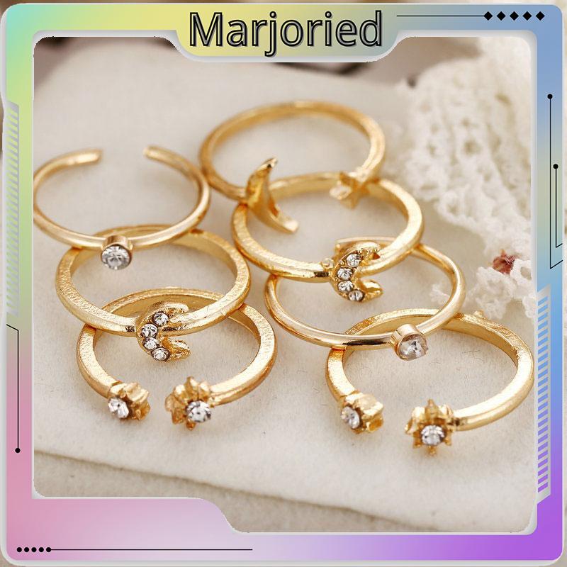 2022 Baru Fashion Cincin Set Klasik Cincin Susun Set Aksesoris Perhiasan Wanita-MJD