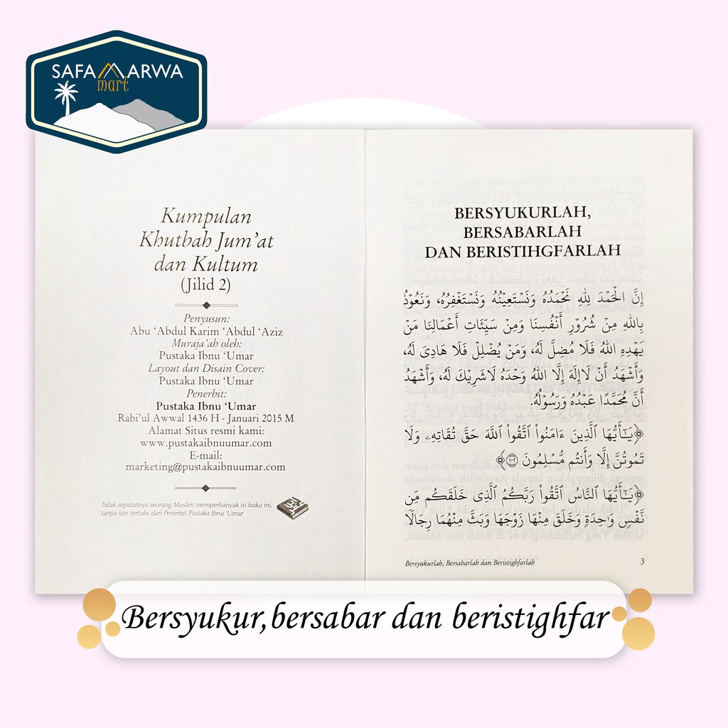 BUKU KUMPULAN KHUTBAH JUM'AT & KULTUM BERDASARKAN AL-QURAN DAN AS-SUNNAH JILID 2-4