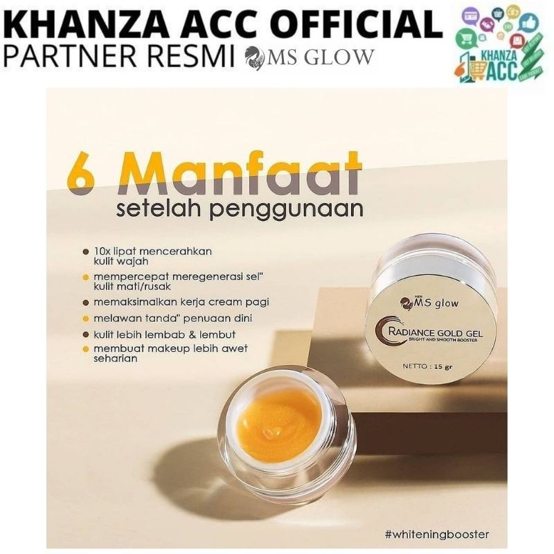 KHANZAACC MS GLOW Iluminating Radiance Gold Gel Bright And Smooth Booster Original