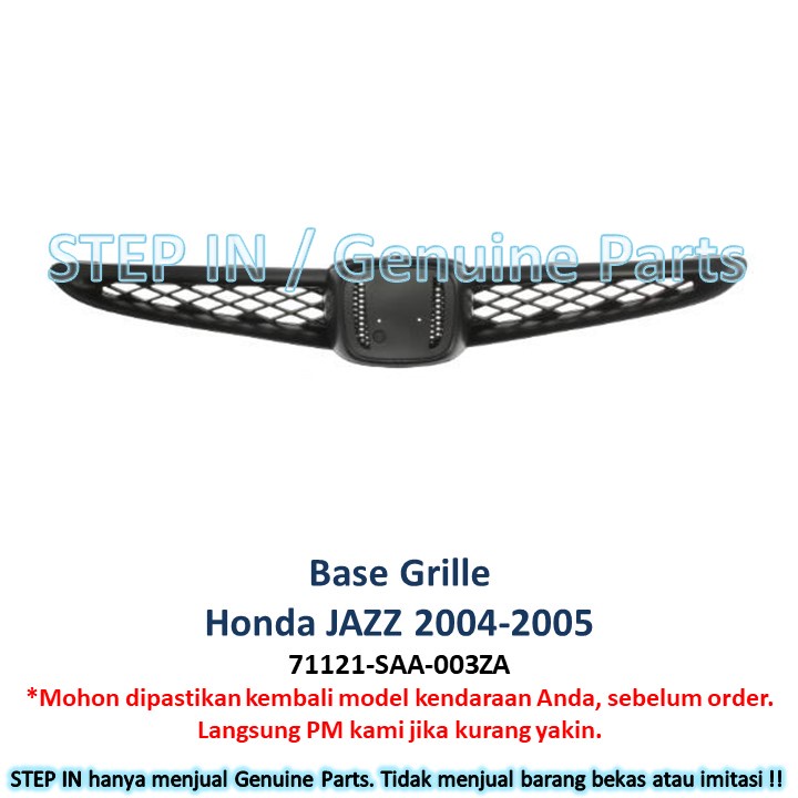 Base Grille Honda JAZZ 2004 2005 Dasar Grill radiator IDSI VTEC baru