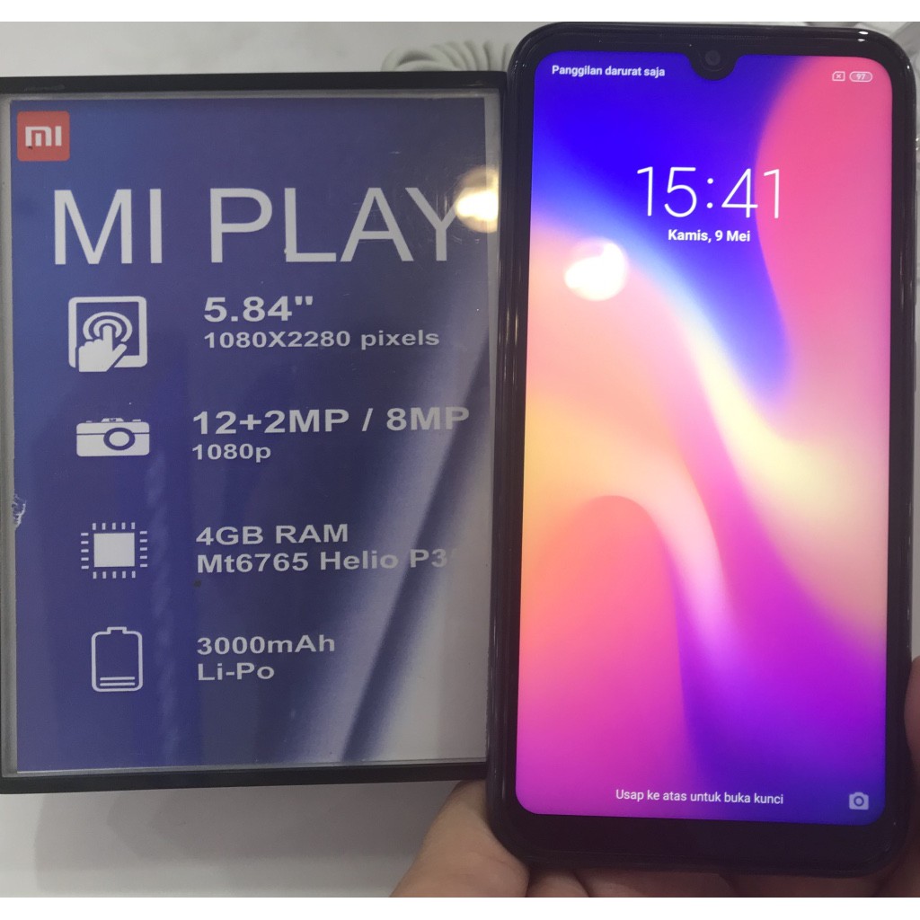 Antigores Tempered glass kaca Xiaomi Mi Play