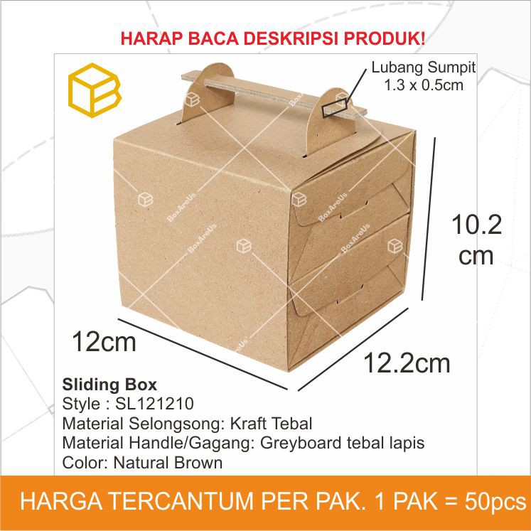 Dus Kue Paper Lunch Box Nasi Kemasan Packaging Selongsong | Sl121210