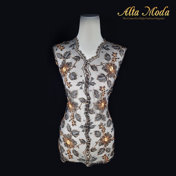 

Alta Moda Brokat Perancis Border Two Tone Black Brown