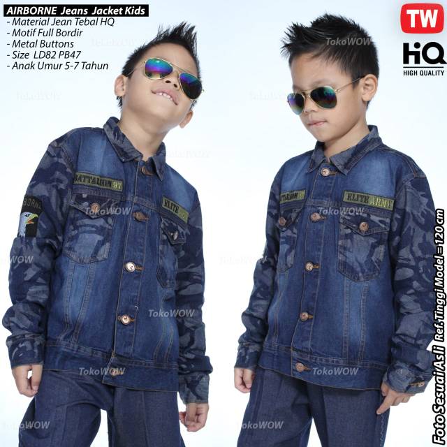 JAKET ANAK LAKI-LAKI / AIRBORNE JEANS JACKET KIDS