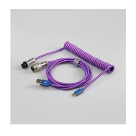 Cable coiled rexus Usb-A 2.0 to type-c 1.75m 480Mbps for mechanical keyboard daxa dx-cc1 - Kabel coil 5 pin cc-1