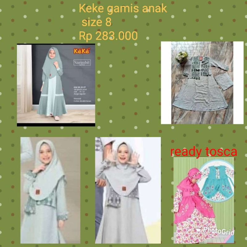 keke anak size 8