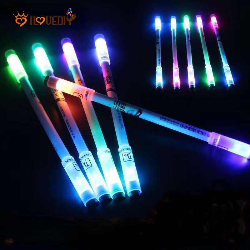 Pulpen Putar Anti Stress Dengan Lampu LED Untuk Anak / Dewasa