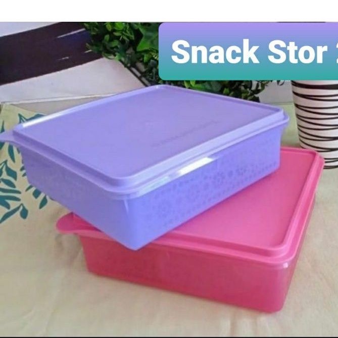 tempat snack stor ungu pink tupperware / 1 pcs
