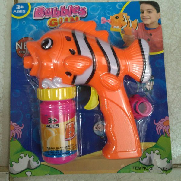 Mainan Anak Tembakan Pistol Bubble Gun Gelembung balon busa ikan nemo