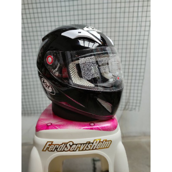 KYT C4 TECH SOLID BLACK HELM BALAP MOTOR TERMURAH | helm cornering | helm balap motor