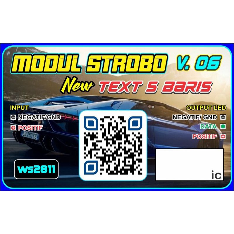 MODUL STROBO TEXT 5BARIS WS2811 V.06