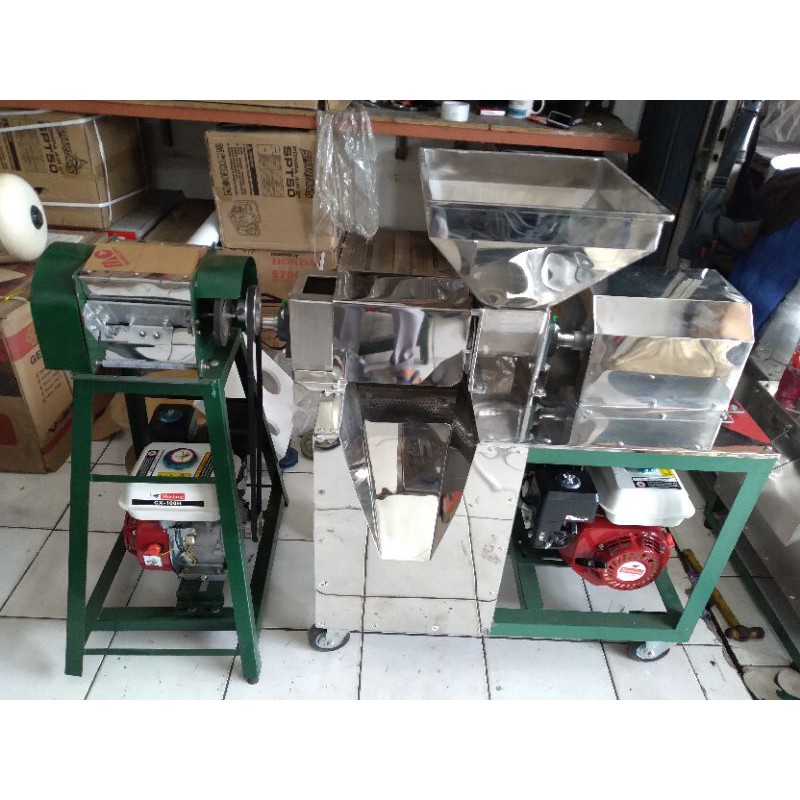 Paket Mesin Kelapa Peras Santan Stainless + Parut Kelapa