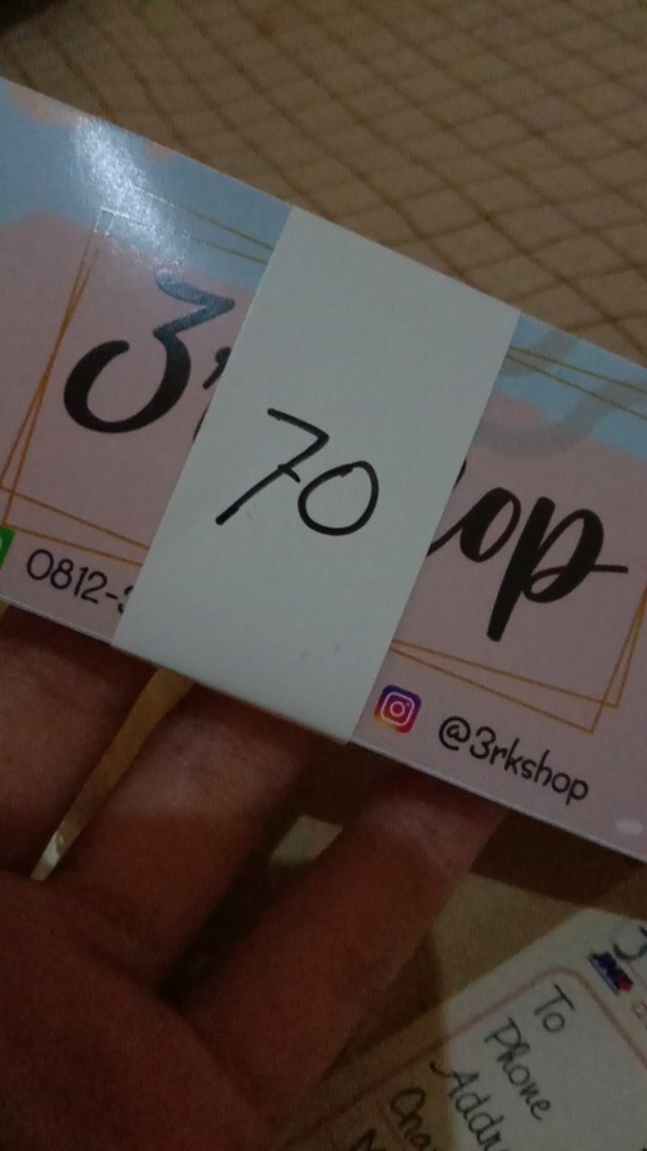 Roll Hijab Label Makanan Toples Kue Kering Motif Abstrak