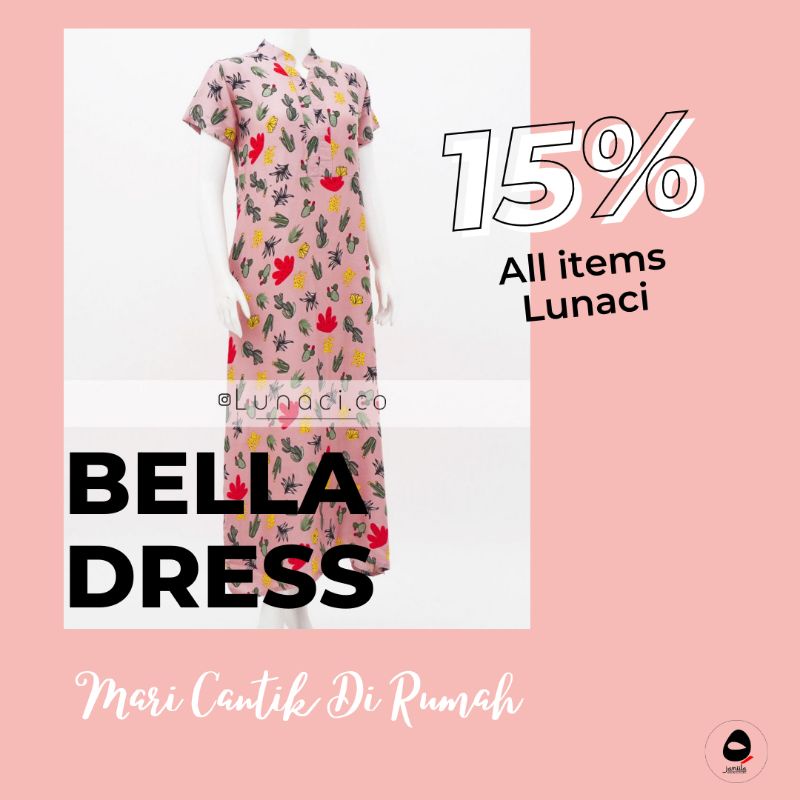 BELLA DRESS | DASTER PANJANG MOTIF - LUNACI